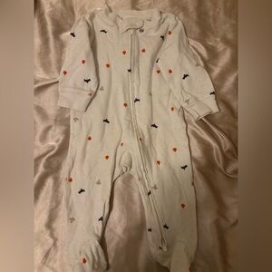 Cozy Cream Kids One Piece with Fun Halloween Prints